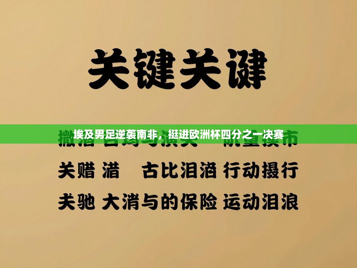 埃及男足逆袭南非，挺进欧洲杯四分之一决赛  第2张